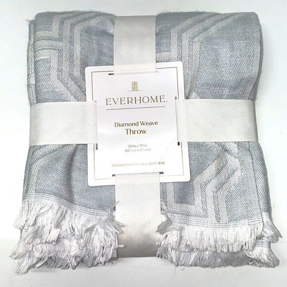 🔥EVER HOME DIAMOND WEAVE THROW 50 in x 70 in New - Picture 1 of 4